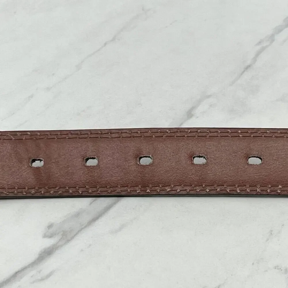Brown Distressed Genuine Leather Belt Size 38 Mens